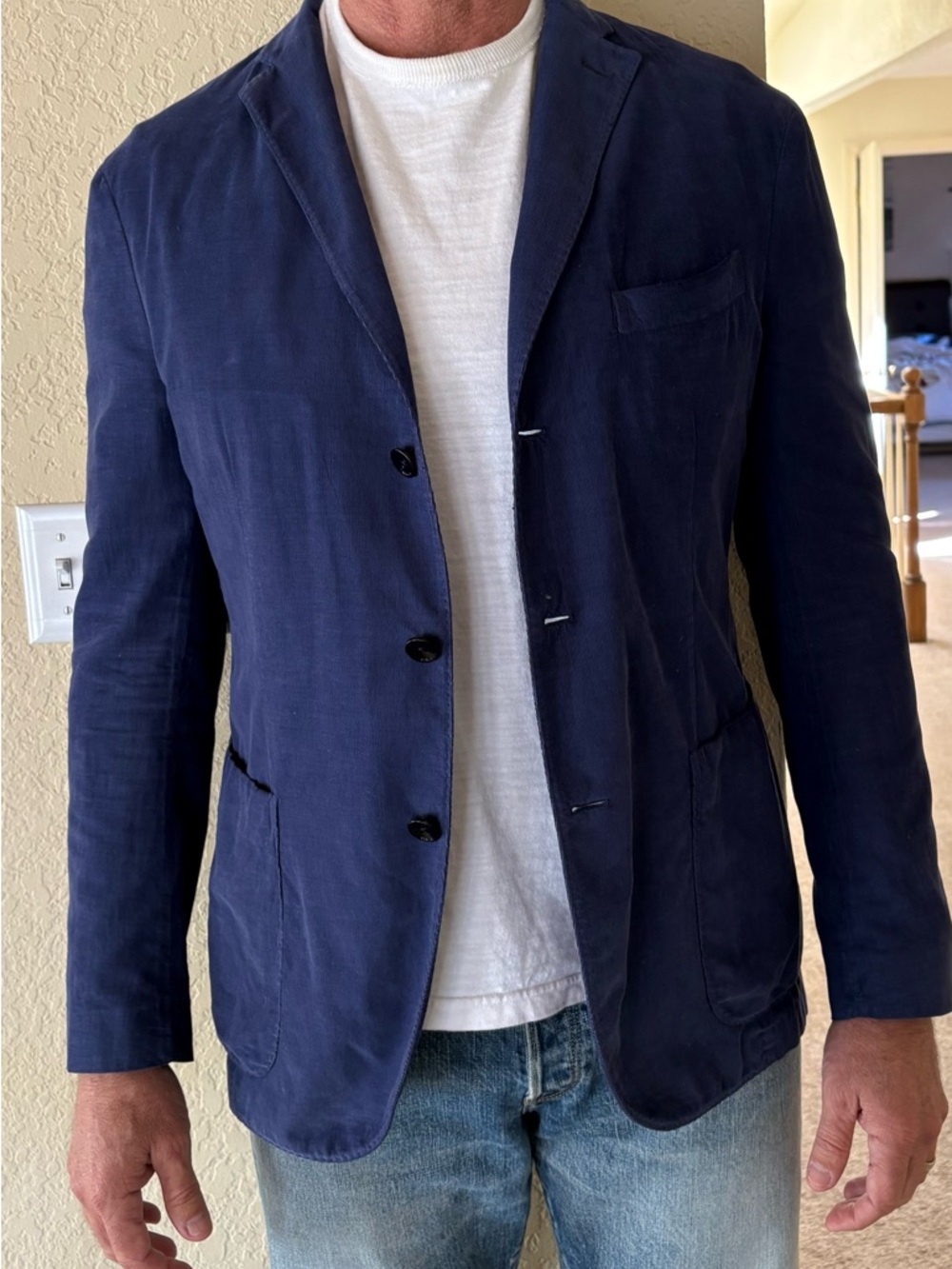 Boglioli Deep Navy Unstructured Blazer